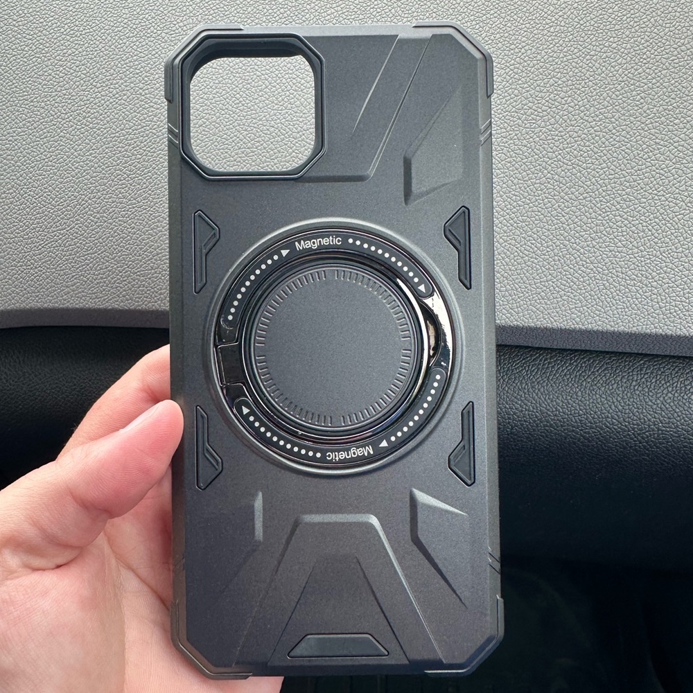 Magnetic Black Phone Case